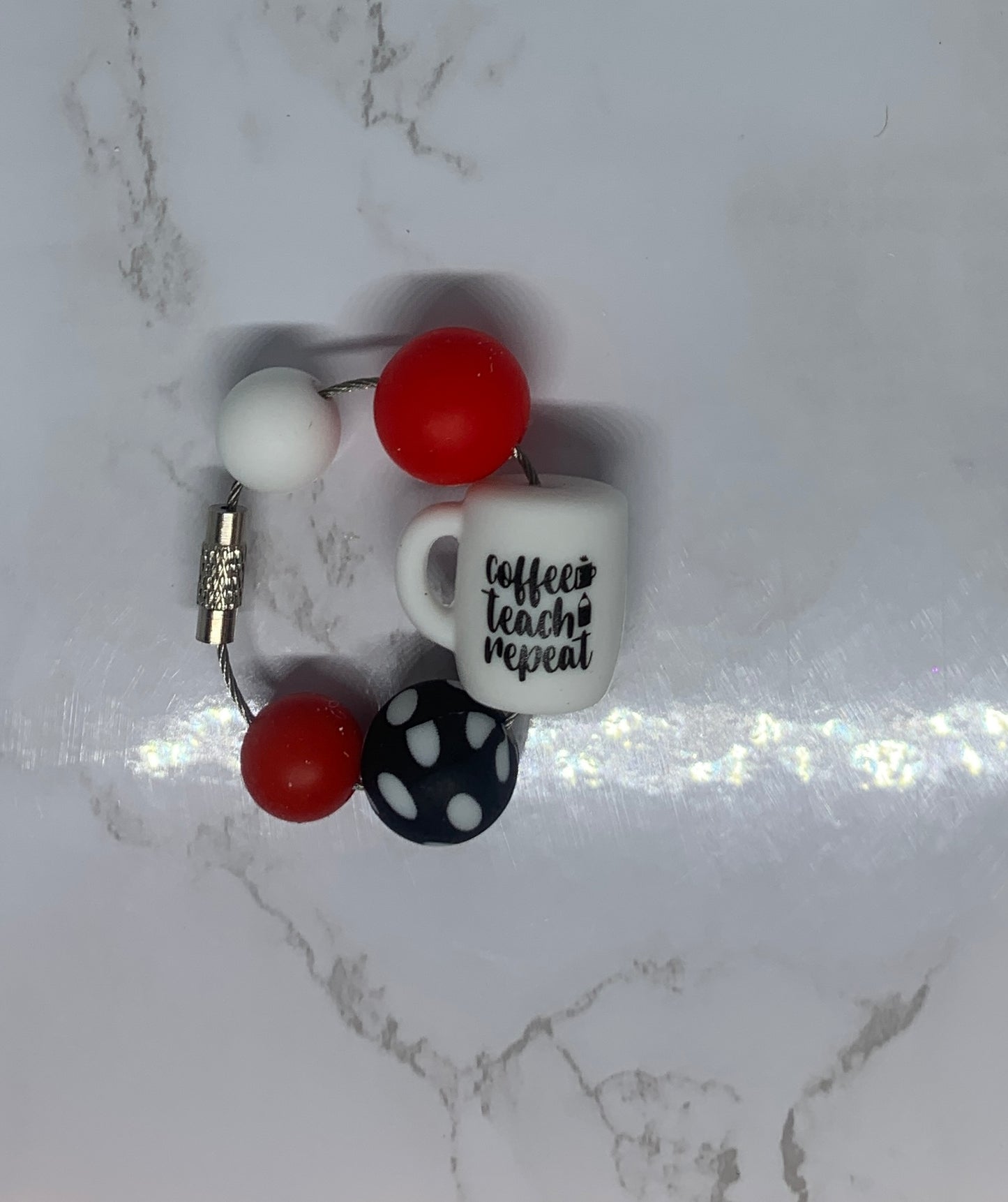 Coffee Teach Repeat Tumbler Charm