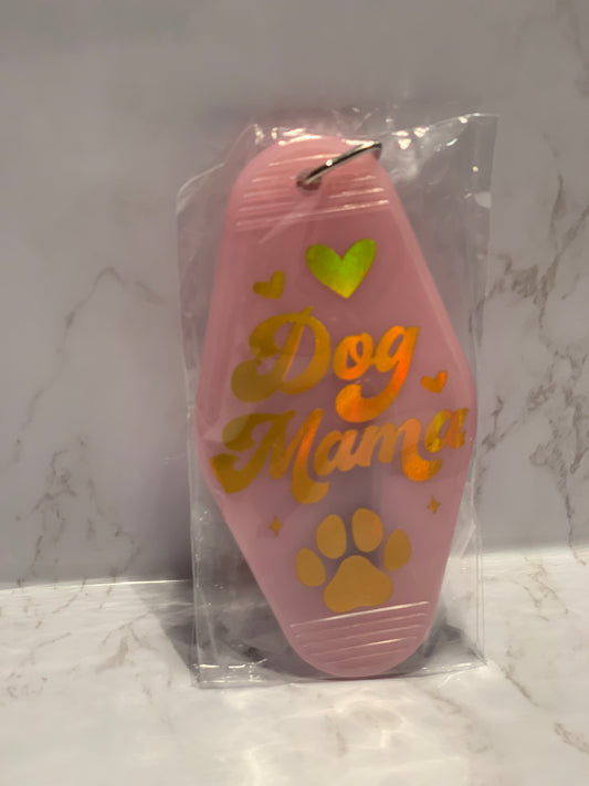 “Dog mama” classic motel style keychain