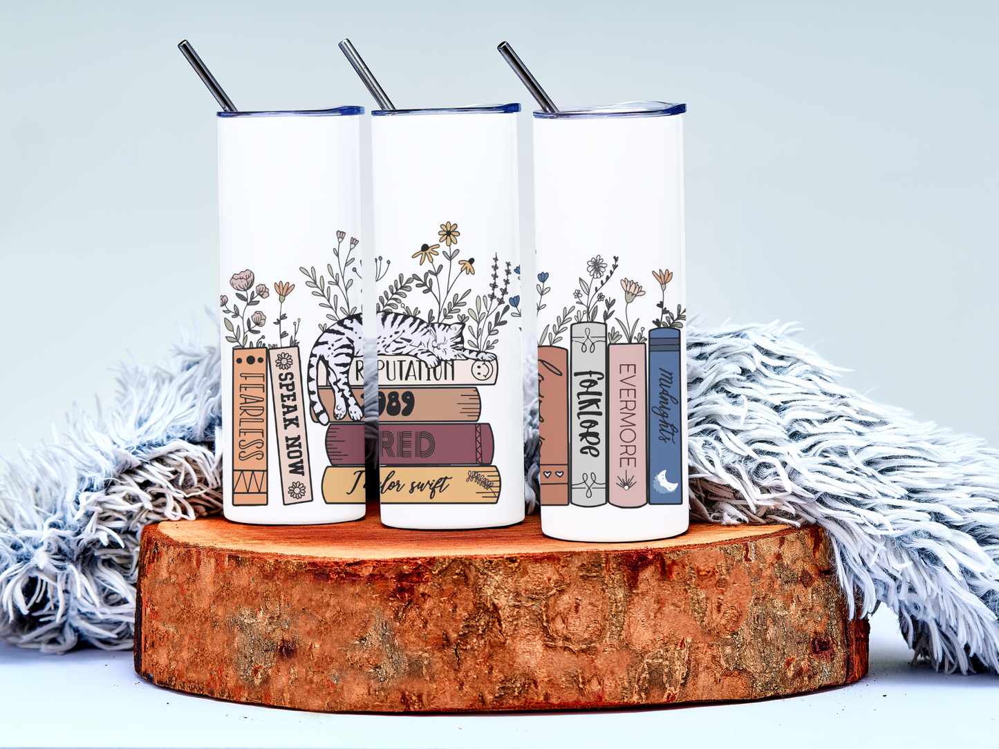 Taylor Swift Book Albums Tumbler